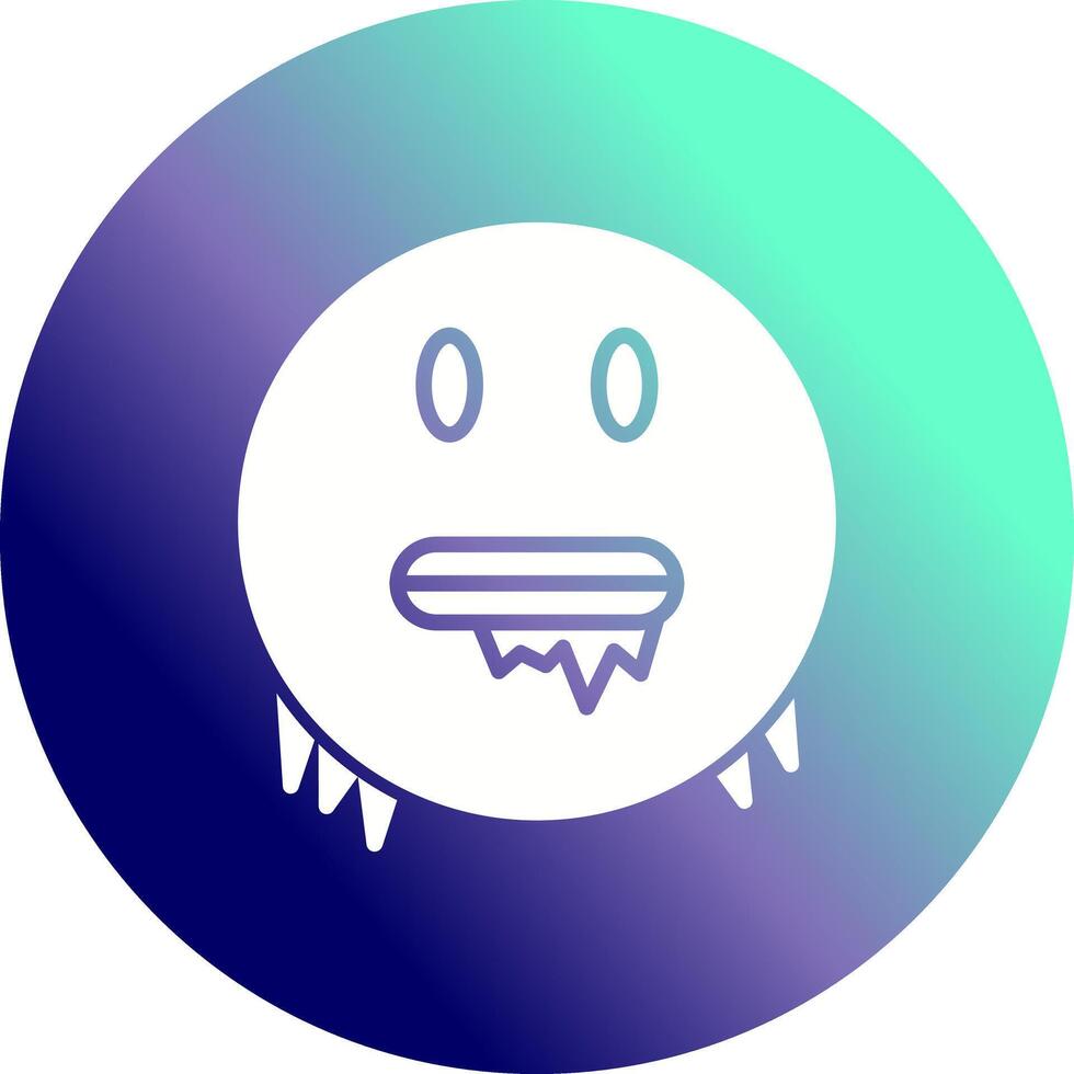 Cold Face Icon Design vector