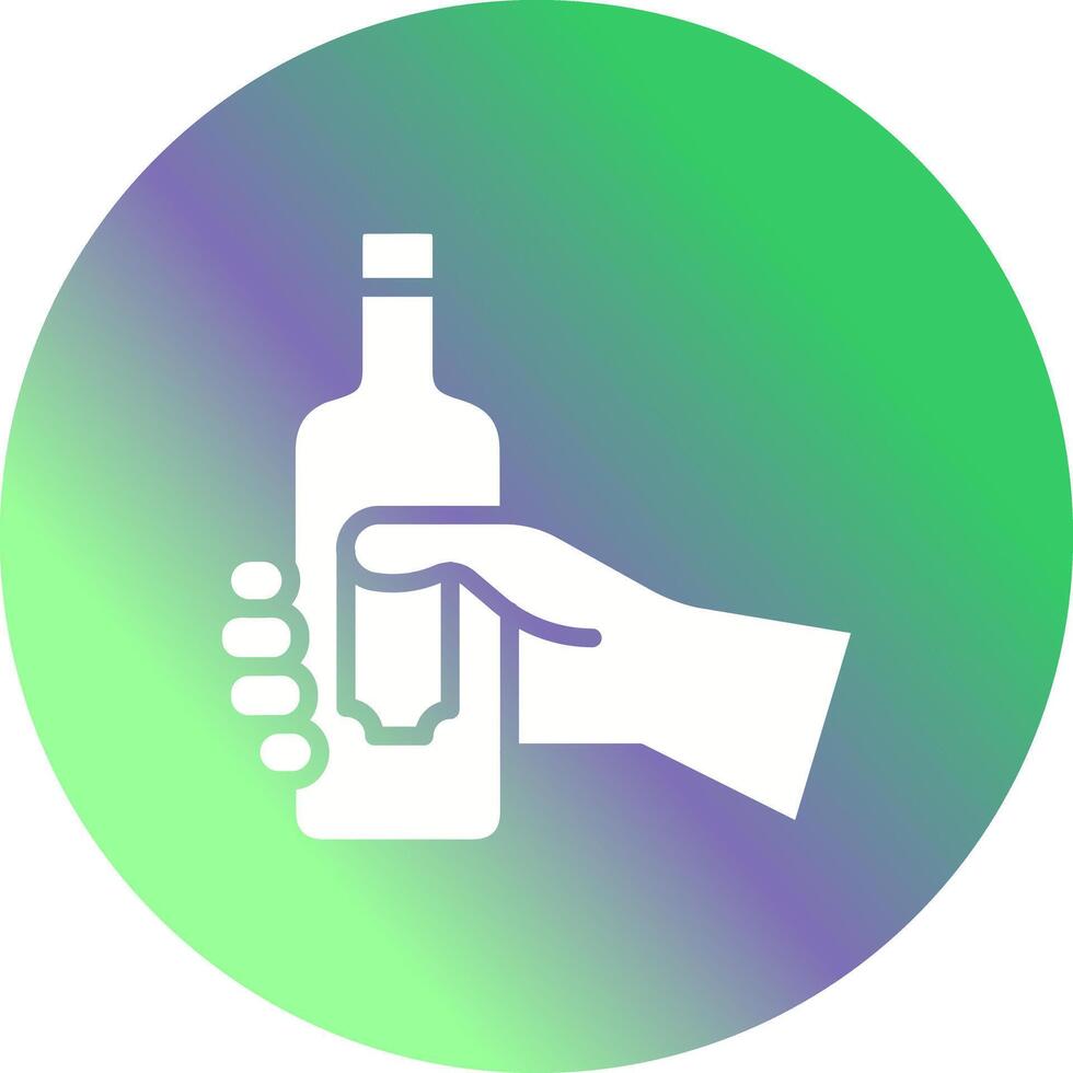 Wine Bottle Holder Icon Design vector