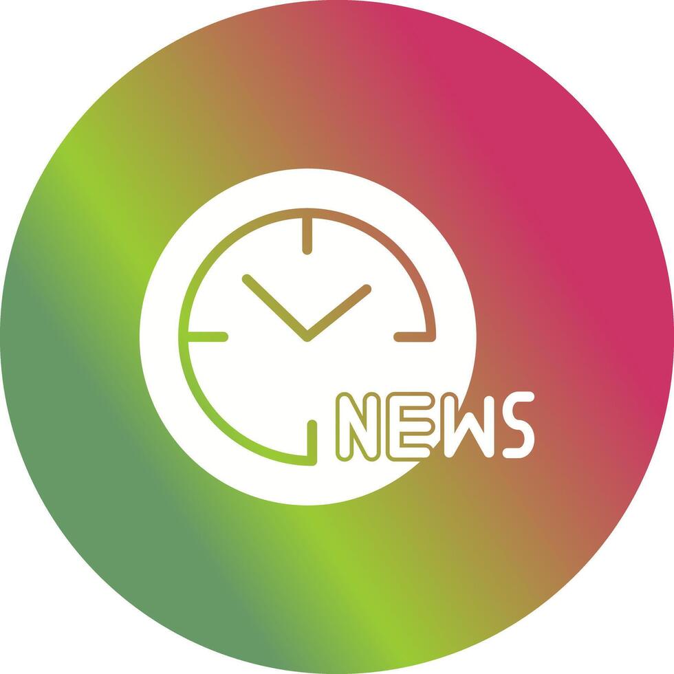 News Hour Icon Design vector