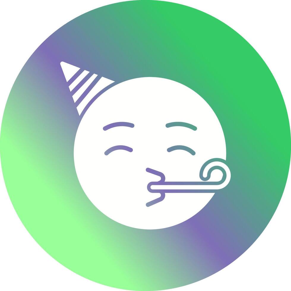 Partying Face Icon Design vector
