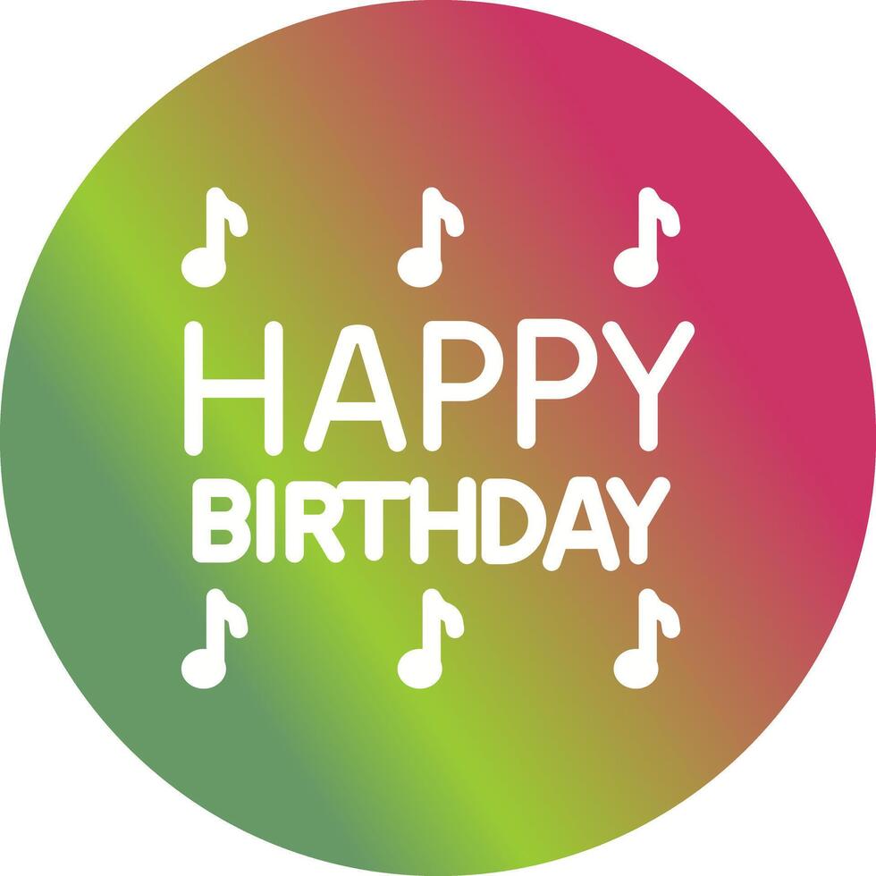 Happy Birthday Song Icon Design vector