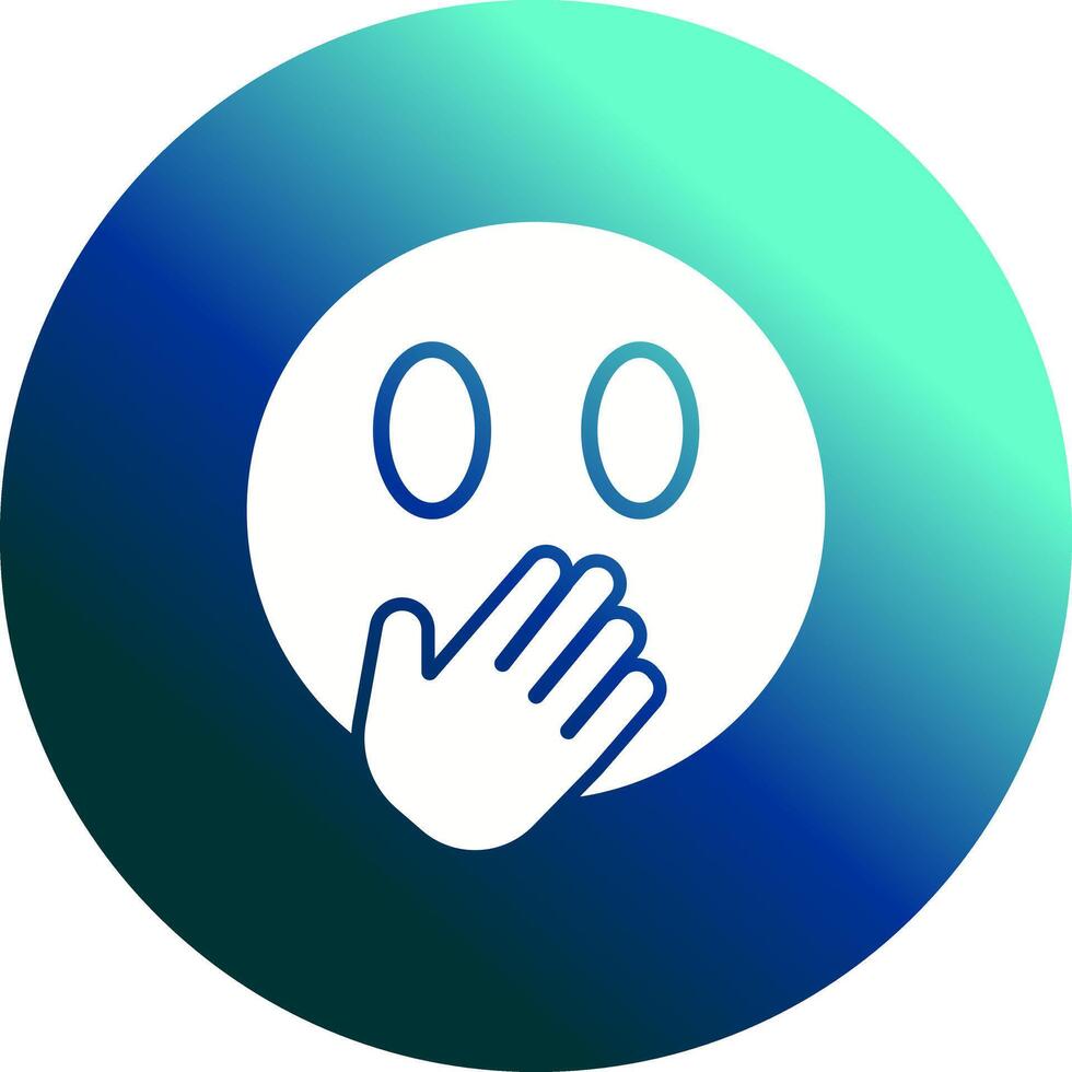 Face with Hand Over Mouth Icon Design vector