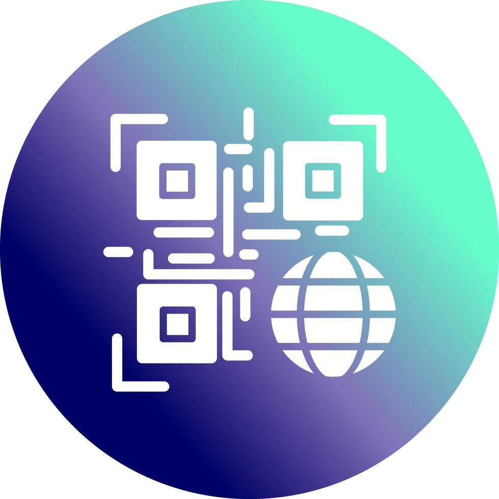 QR Code Website Icon Design vector