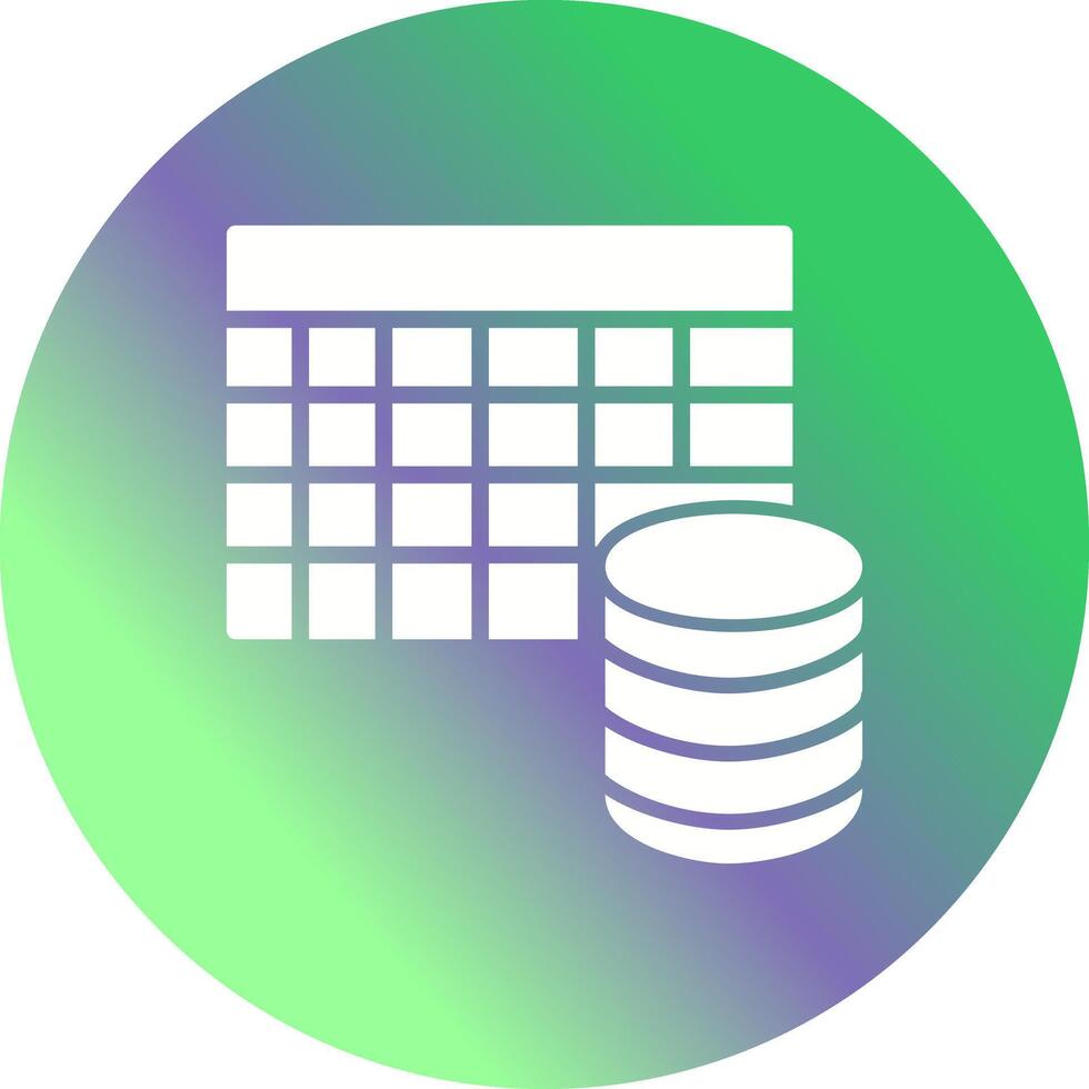 Table Data Icon Design vector