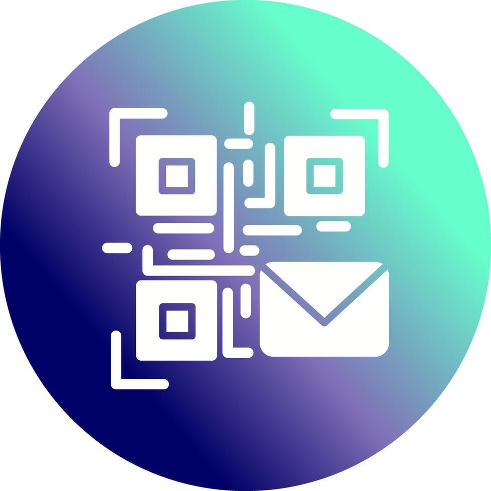 QR Code Email Icon Design vector