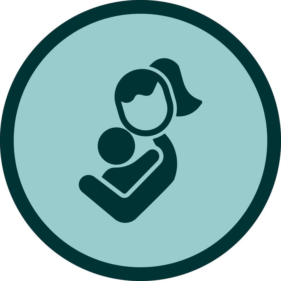 Mother and Child Icon Design vector
