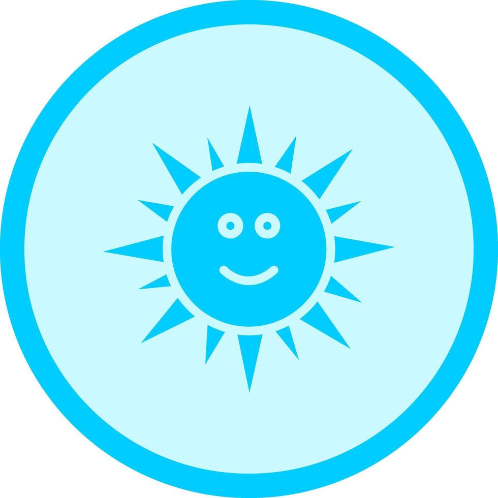 Sun with Face Icon Design vector