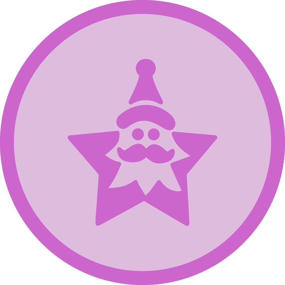 Santa Star Icon Design vector