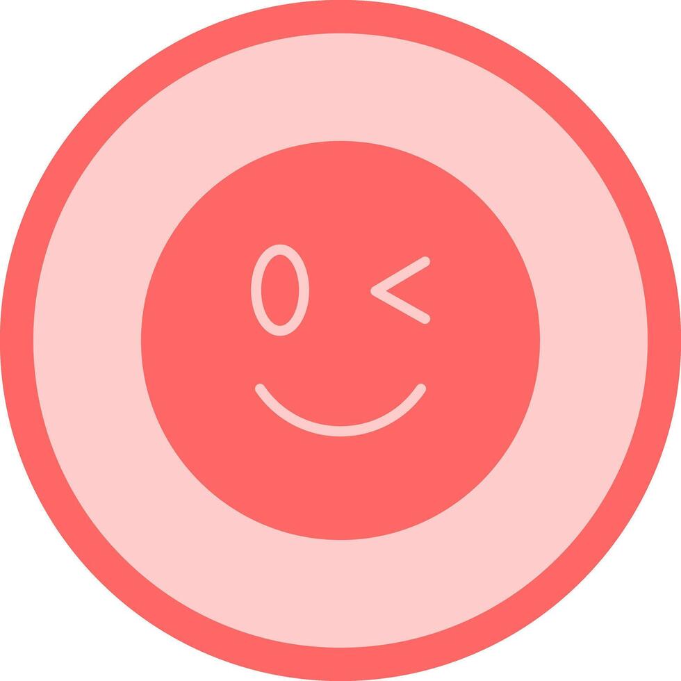 Winking Face Icon Design vector