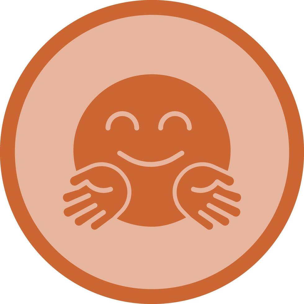 Hugging Face Icon Design vector