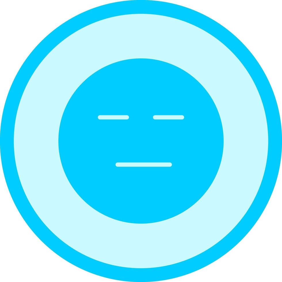 Neutral Face Icon Design vector