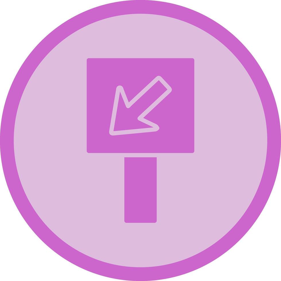 Diagonal Down Left Arrow Icon Design vector