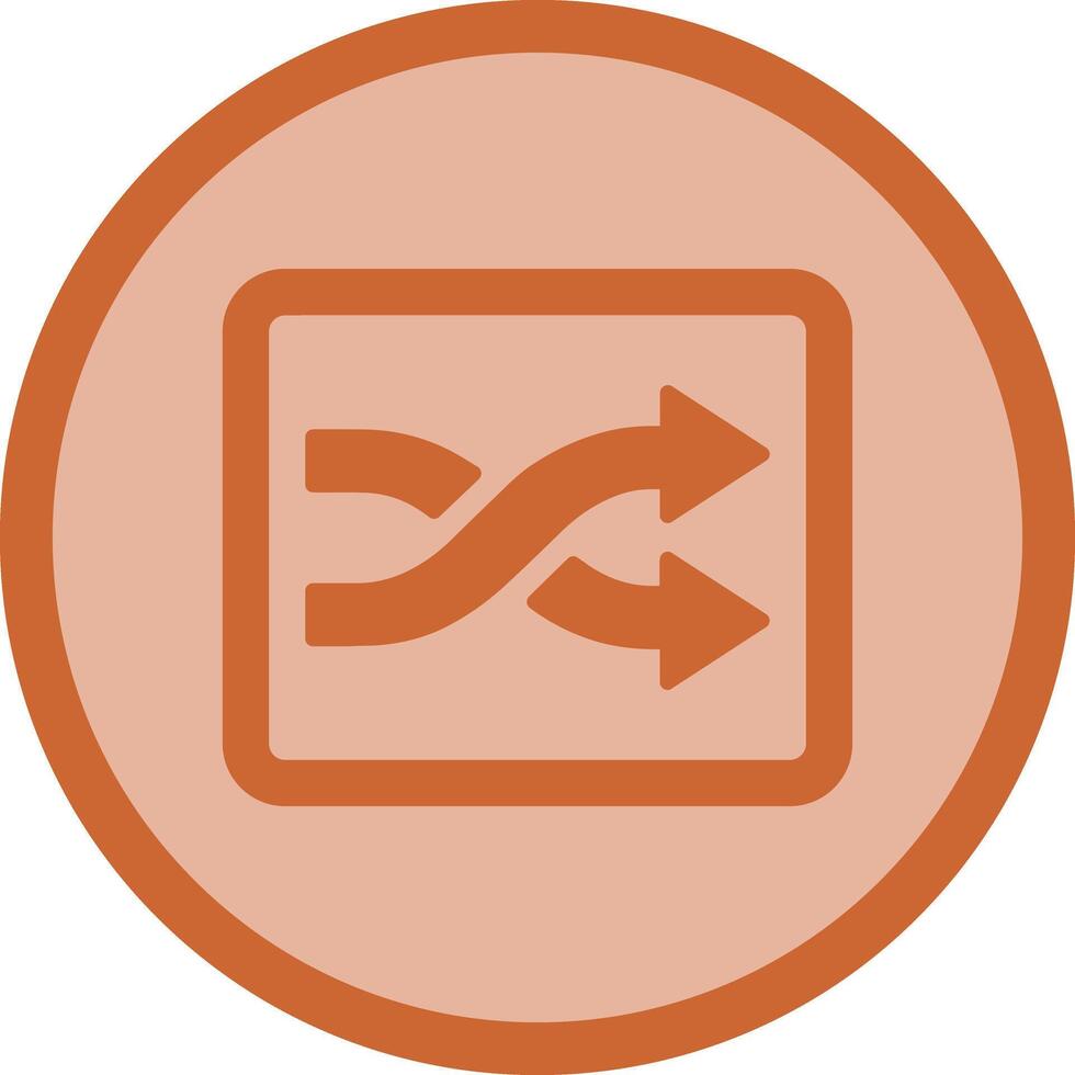 Shuffle Tracks Button Icon Design vector