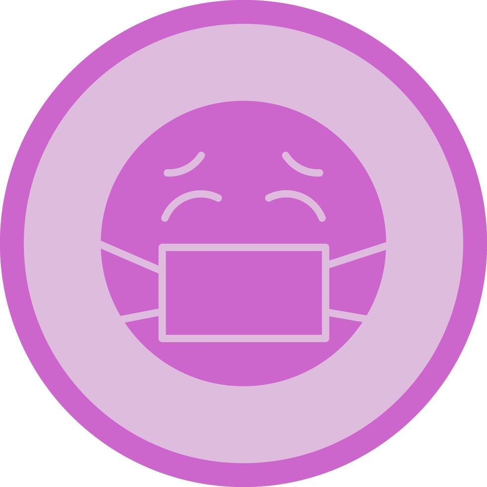 Face with Medical Mask Icon Design vector