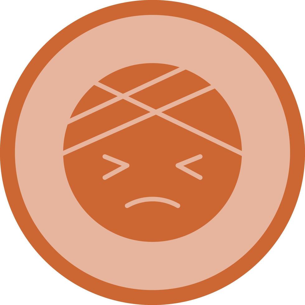 Face with Head-Bandage Icon Design vector