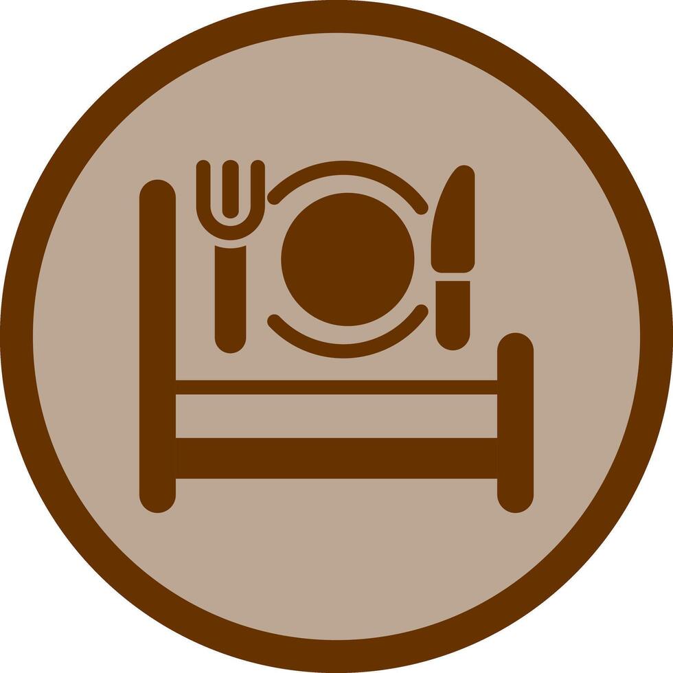 Breakfast in Bed Icon Design vector