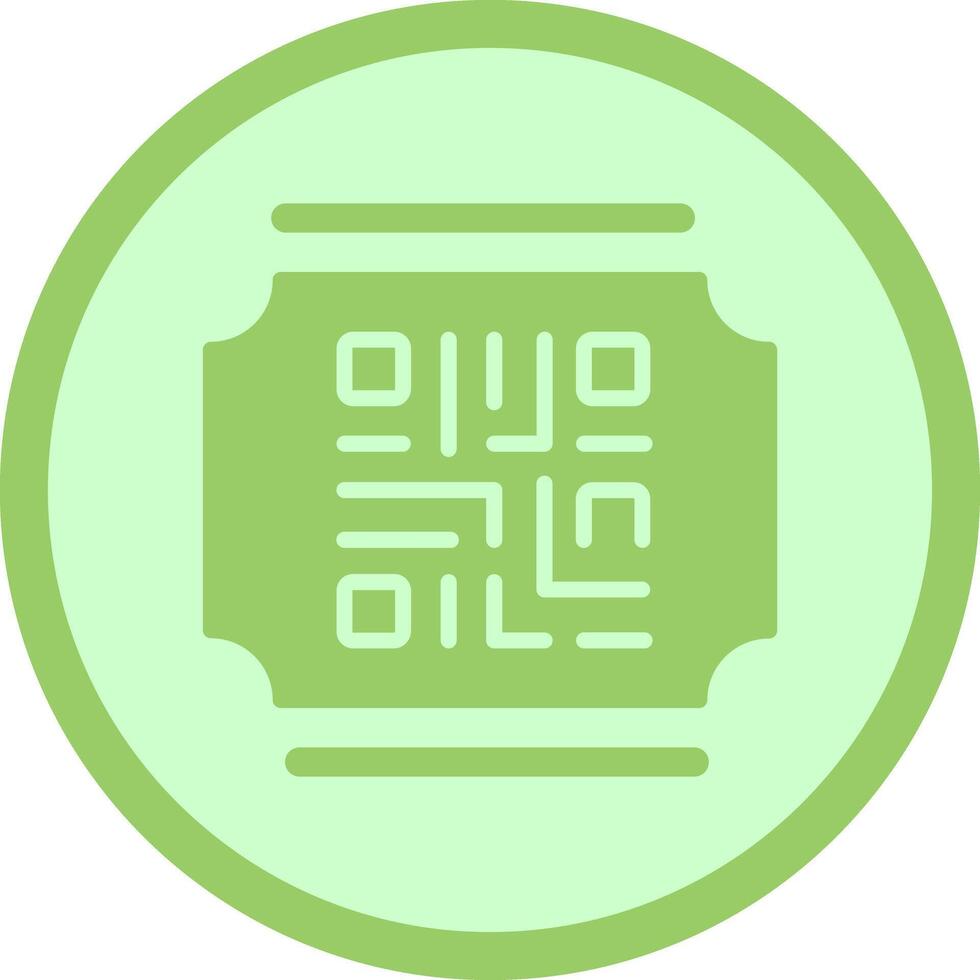 QR Code Ticket Icon Design vector