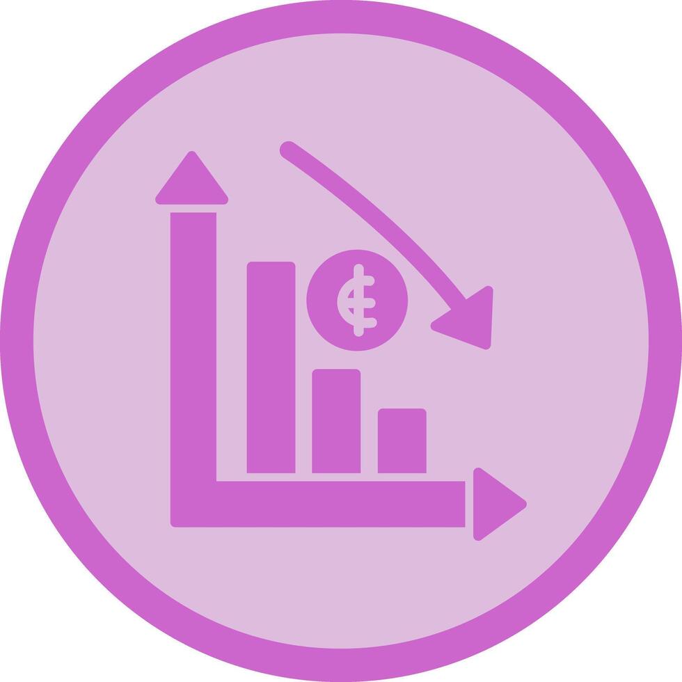 Money Down Icon Design vector