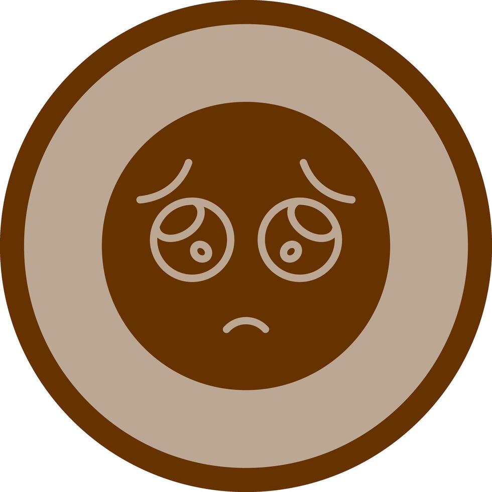 Pleading Face Icon Design vector