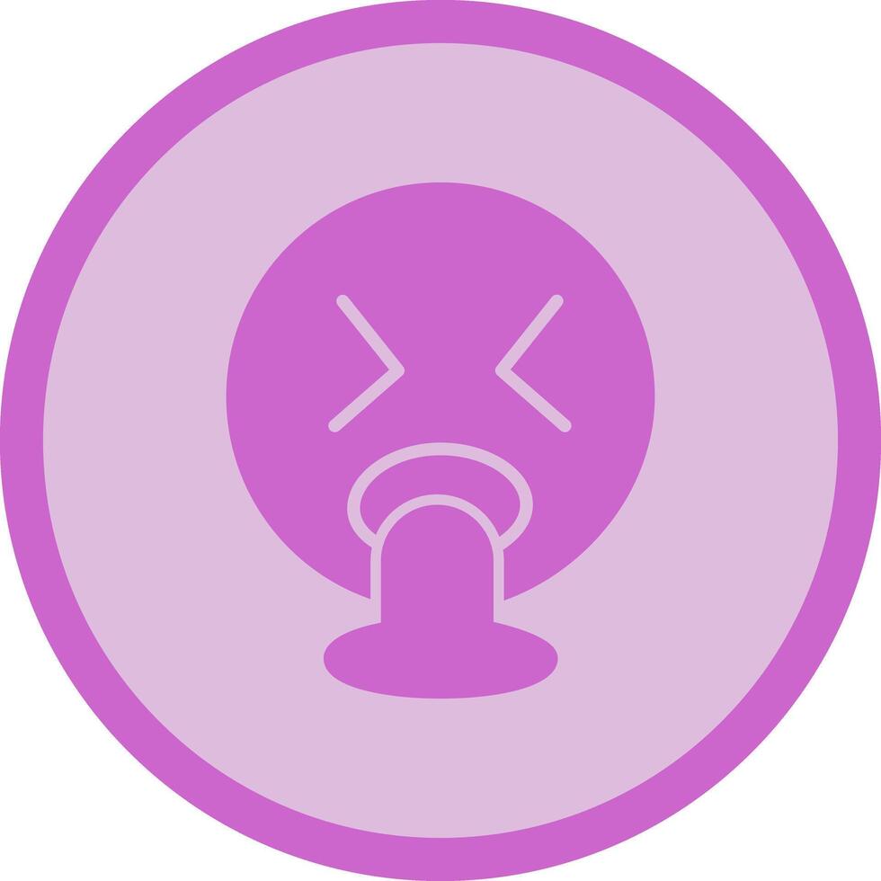 Face Vomiting Icon Design vector