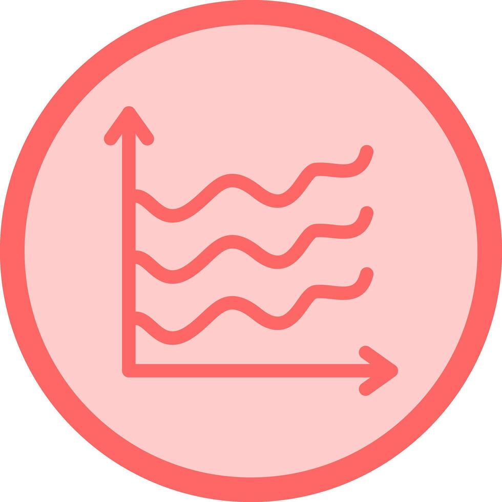 Spline Chart Icon Design vector
