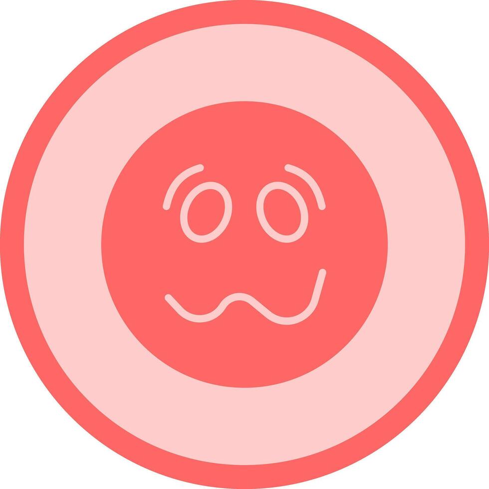 Woozy Face Icon Design vector
