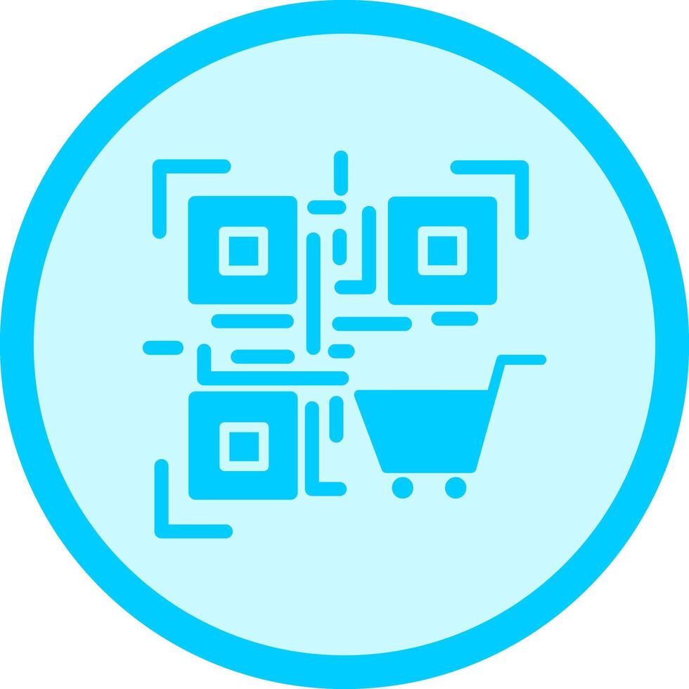 QR Code Shopping Icon Design vector