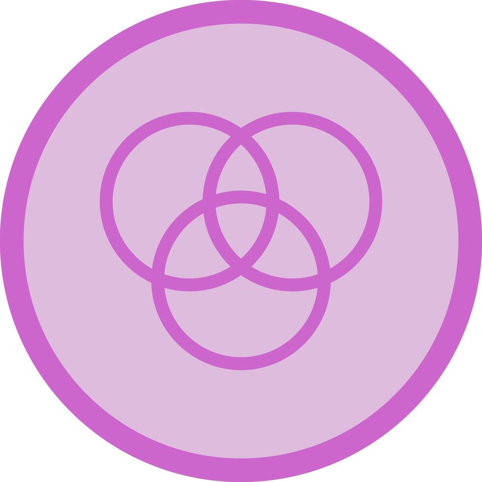 Venn Diagram Icon Design vector