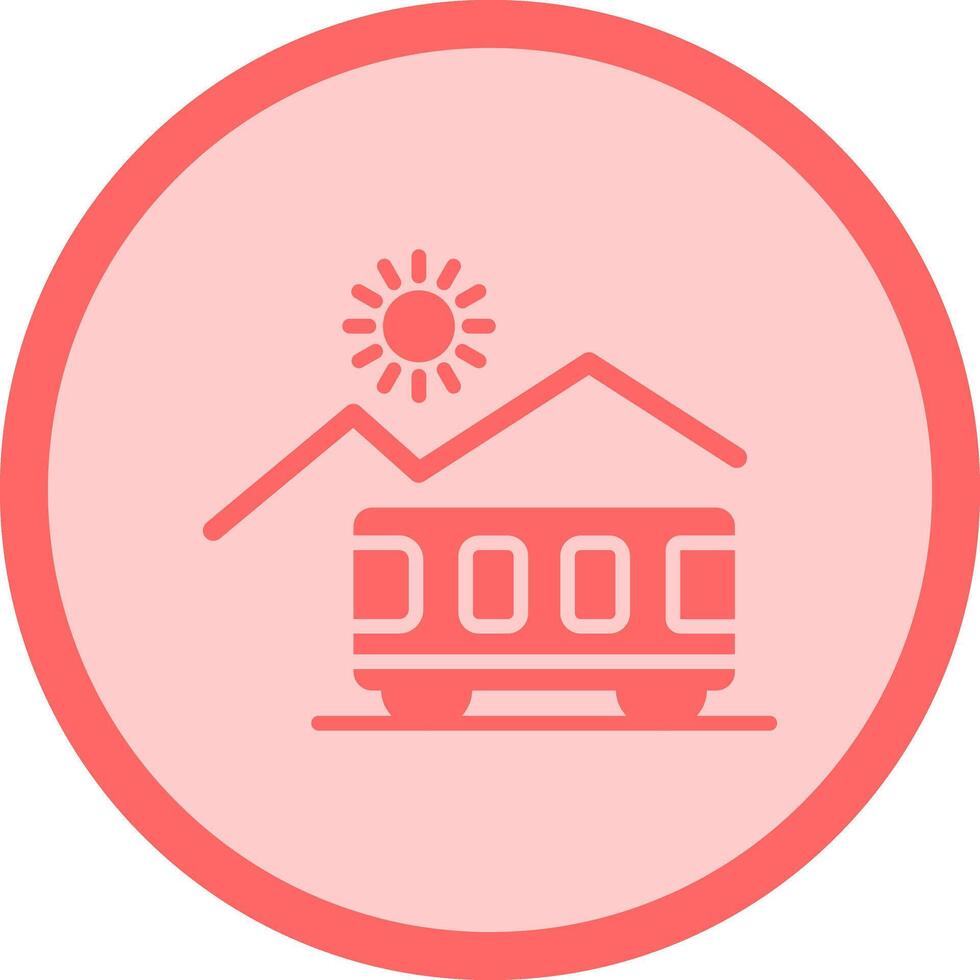 Mountain Railway Icon Design vector