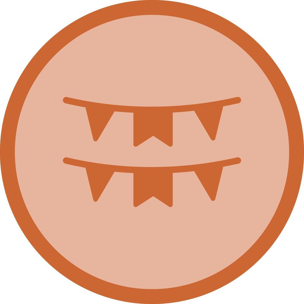Bunting Flags Icon Design vector