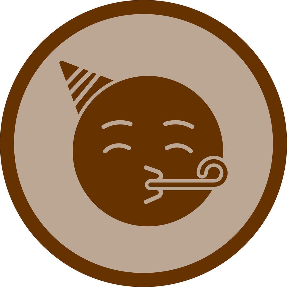 Partying Face Icon Design vector