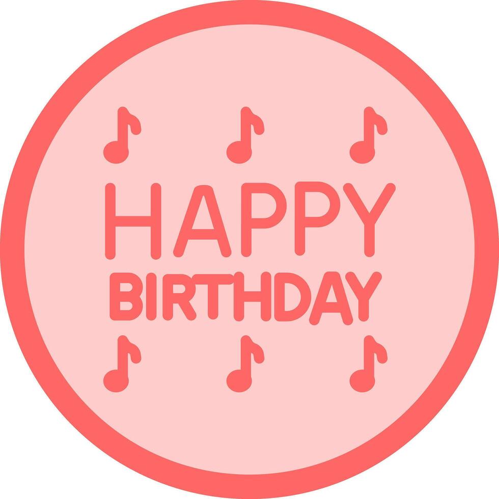 Happy Birthday Song Icon Design vector