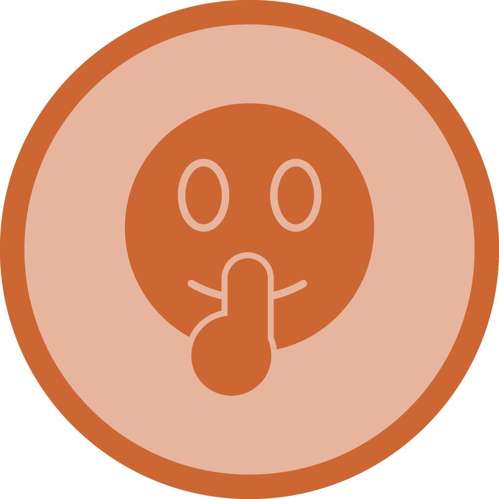 Shushing Face Icon Design vector