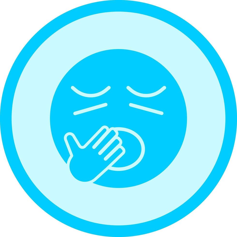Yawning Face Icon Design vector