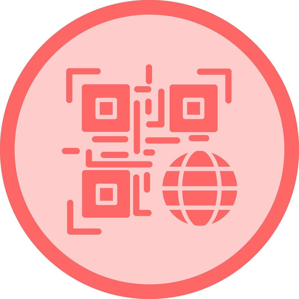 QR Code Website Icon Design vector
