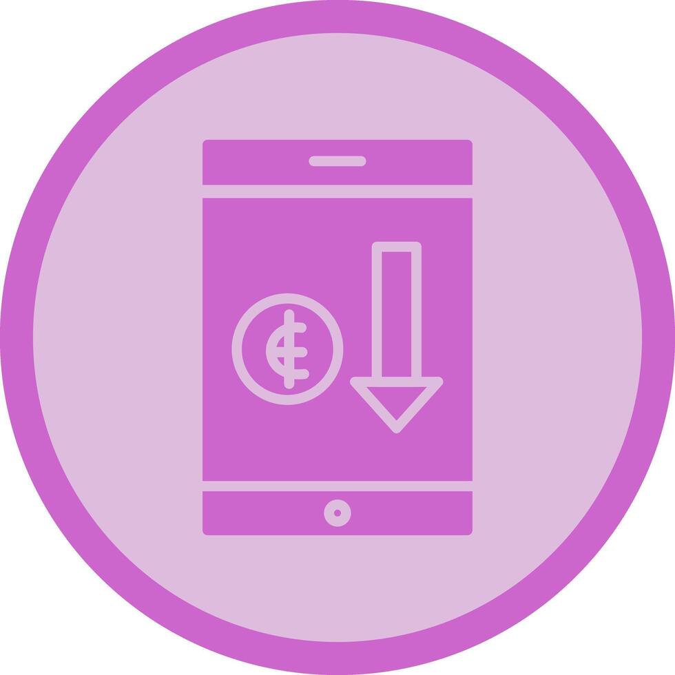 Money Loss Icon Design vector