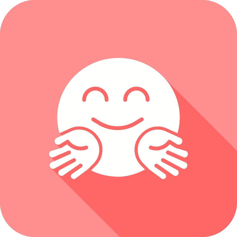Hugging Face Icon Design vector