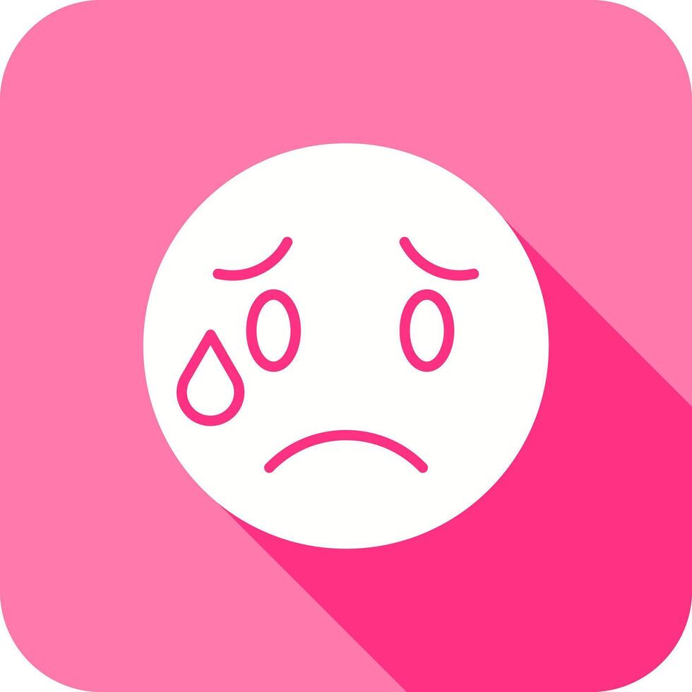 Crying Face Icon Design vector