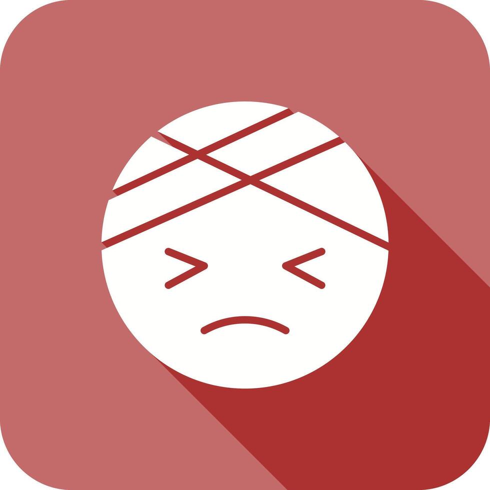 Face with Head-Bandage Icon Design vector