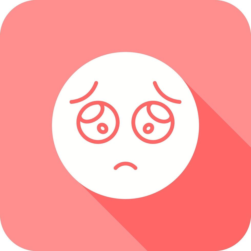 Pleading Face Icon Design vector