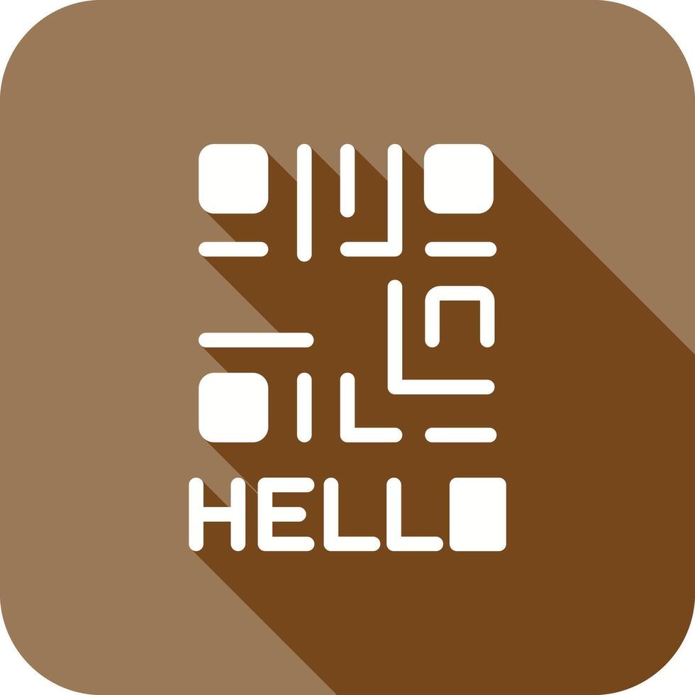 QR Code Text Icon Design vector