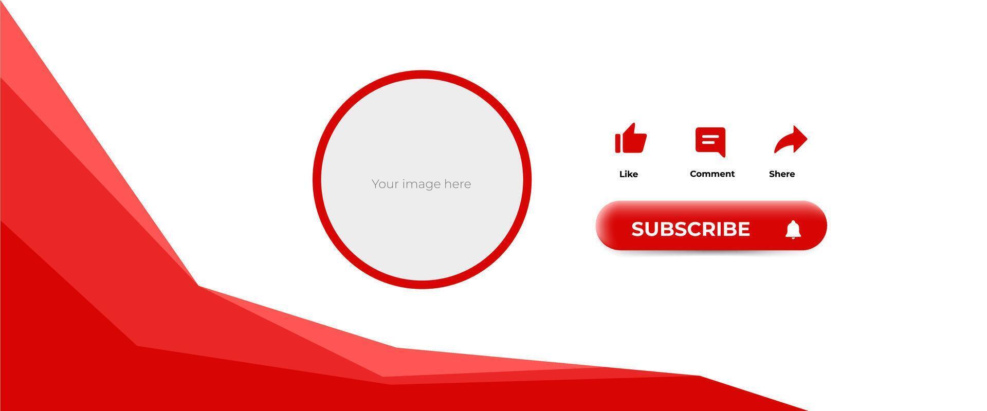 Minimalist subscribe Banner Design vector