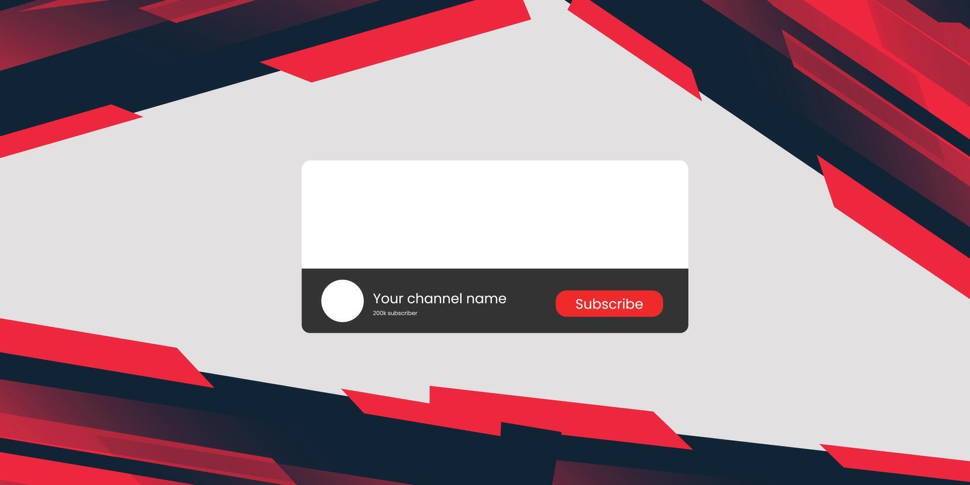 Dark and Bold Red and Black Gaming Banner for Streamers vector