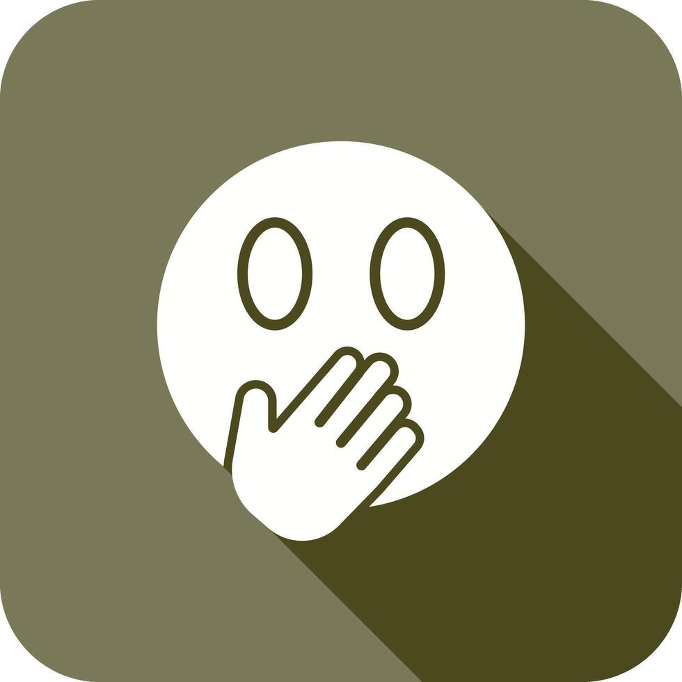 Face with Hand Over Mouth Icon Design vector