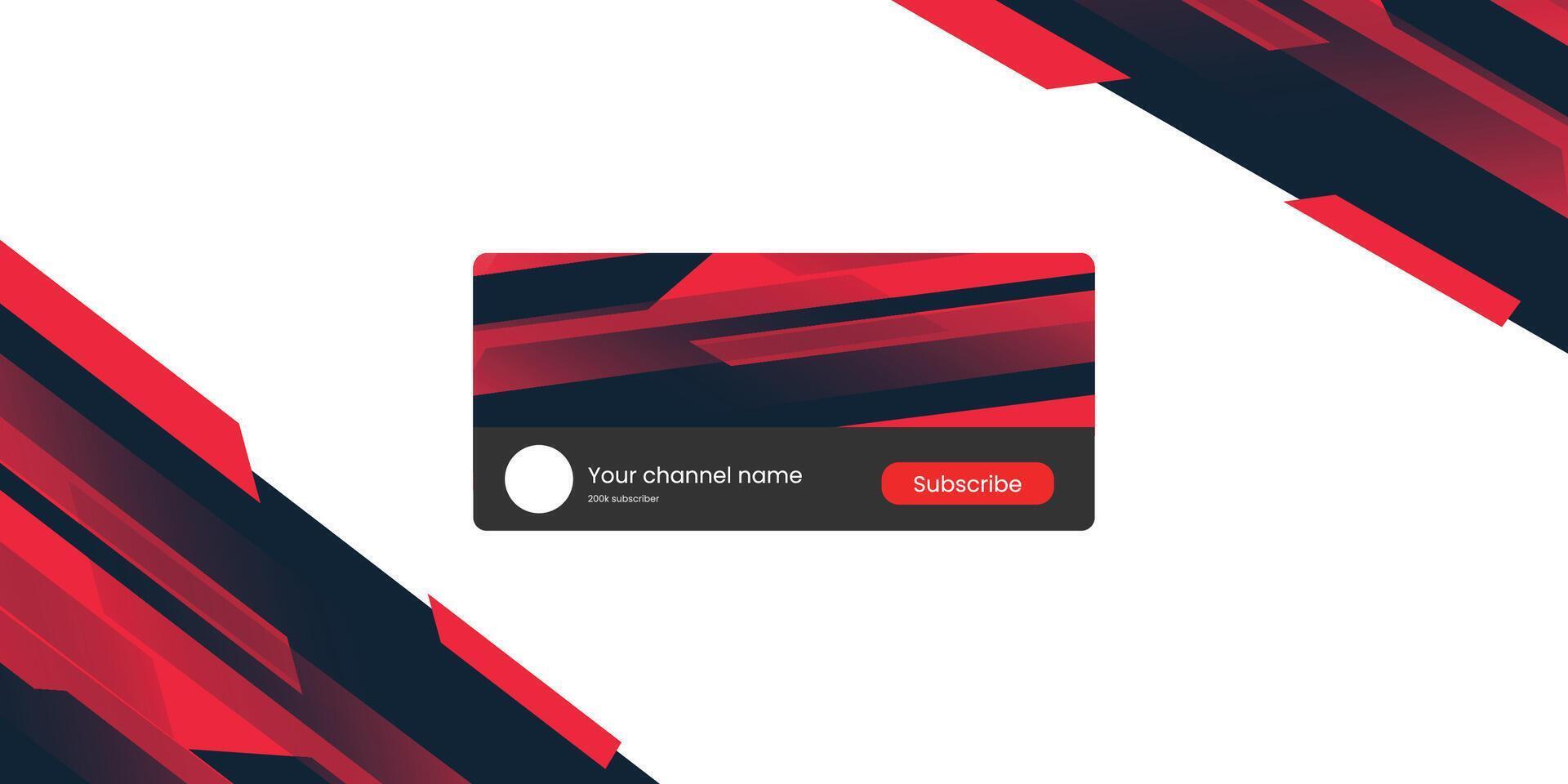 Futuristic Red and Black Gaming Banner vector