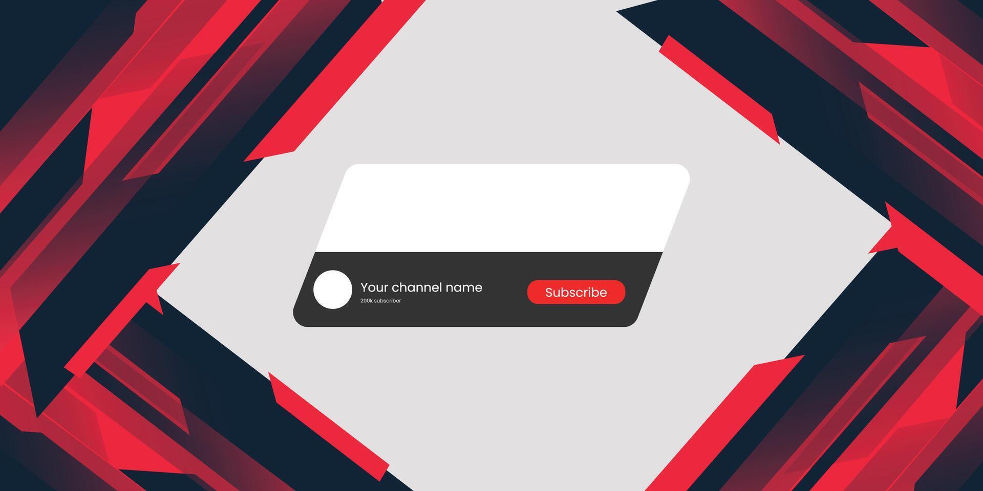 Red and Black Gaming Banner Featuring vector