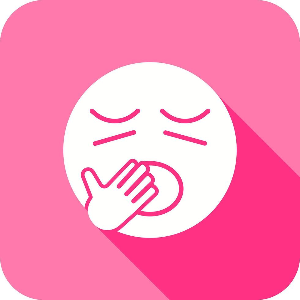 Yawning Face Icon Design vector