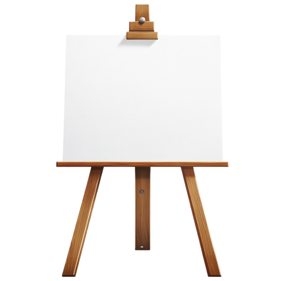 Easel with Blank Canvas png