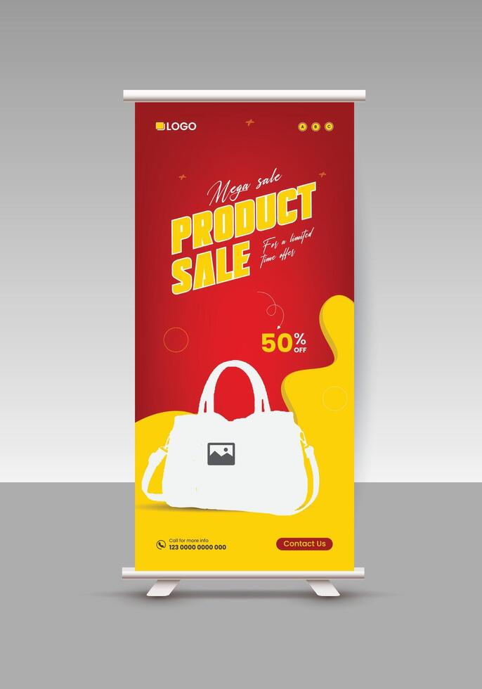 Ladies' bag sale presentation Banner Design template vector