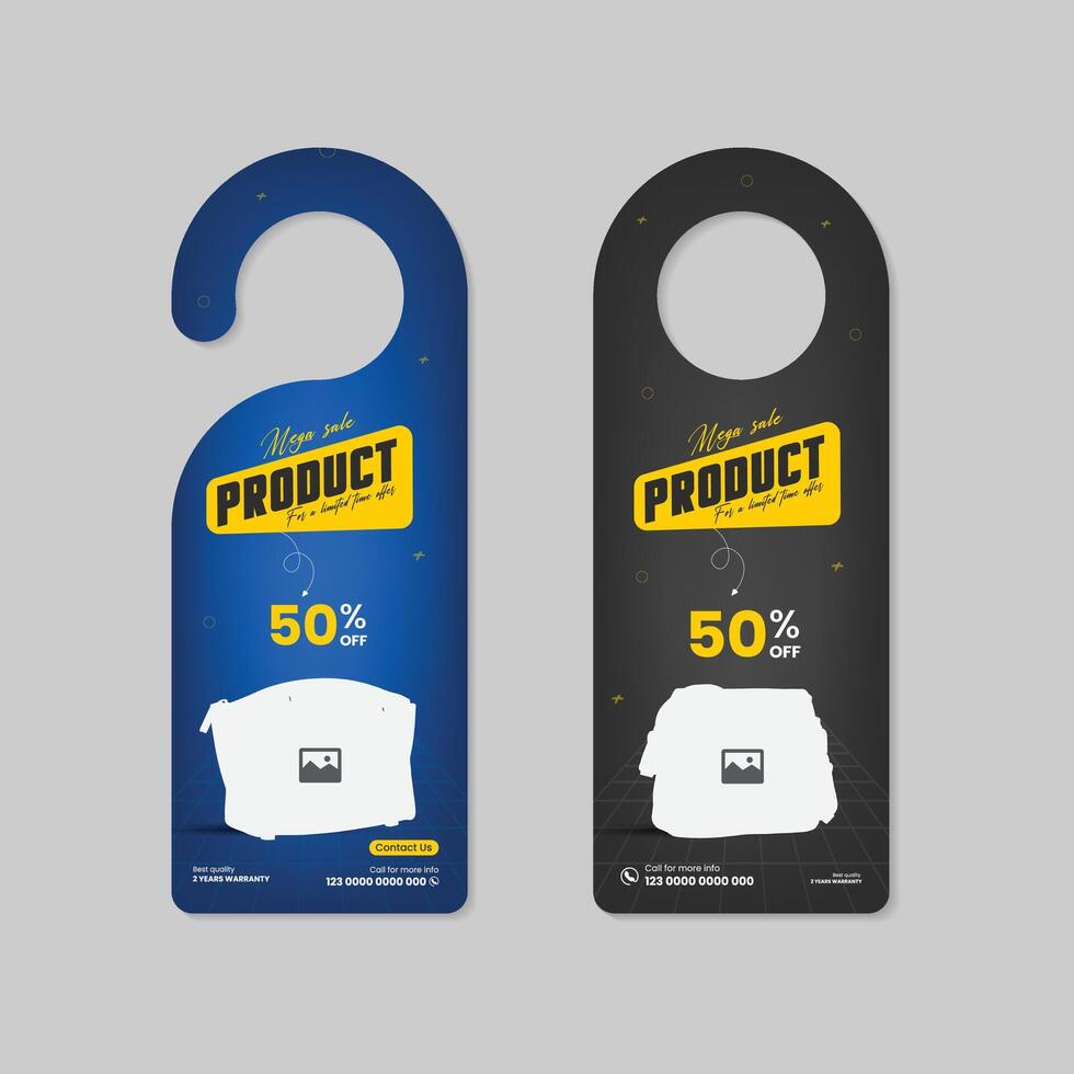 Exclusive Vanity Bag Sale Door Hanger Template vector